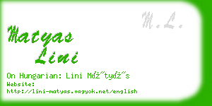 matyas lini business card